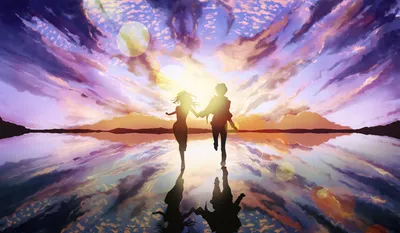 Anime Characters Shota Kazehaya Nature Wallpaper 4K 1920x1120 Anime, Characters, Shota, Kazehaya, And, Sawako, Kuronuma, Running, Hand, Sunset, Over, Reflective, White, Ultrawide, Full HD