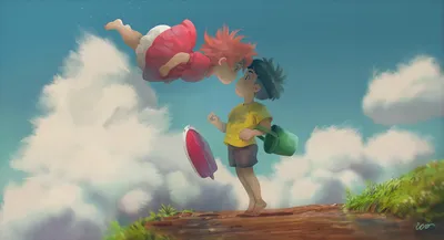 Radiant Studio Wallpaper Nature Wallpaper 4K 2560x1386 An, Hd, Studio, Ghibli, Wallpaper, Featuring, Sosuke, And, Ponyo, Anime, Set, Against, Brown, Ultrawide, QHD