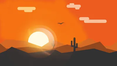 Calm Cactus Wallpaper Nature Wallpaper 4K 1920x1080 Cactus, Sun, Sky, Minimalist, Landscape, Artistic, Sunset, Hd, Desktop, Orange, White, Ultrawide, Full HD