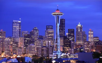 Crisp Seattle Wallpaper Nature Wallpaper 4K 1920x1200 A, Stunning, View, Of, Seattle's, Skyline, At, Dusk, Seattle, 039, Featuring, Iconic, Red, Ultrawide, Full HD