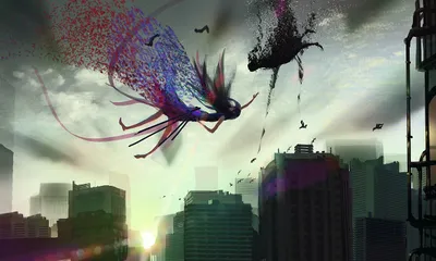 City Sunrise Anime Original World Wallpaper 4K 2500x1500 City, Sunrise, Anime, Original, Hd, Desktop, White, Ultrawide, Full HD