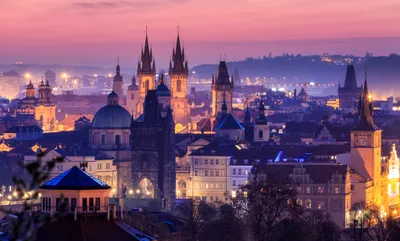 Dreamy Building Wallpaper World Wallpaper 4K 2048x1235 Building, City, Czech, Republic, Man, Made, Prague, Hd, Desktop, Pink, Gray, Ultrawide, Full HD