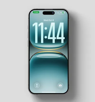Ios Lock Screen Framed Clock Wallpaper 4K, Abstract category