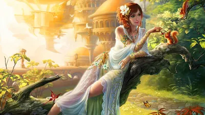 Epic Beautifully Wallpaper Animals Wallpaper 4K 1920x1080 A, Beautifully, Artistic, Hd, Desktop, Wallpaper, Featuring, Woman, Flowing, White, Gown, Surrounded, Ultrawide, Full HD