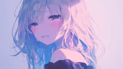Dreamy Sad Wallpaper Abstract Wallpaper 4K 2912x1632 Hd, Wallpaper, Of, A, Sad, Crying, Anime, Girl, Tears, Her, Eyes, Suitable, White, Gray, Ultrawide, QHD