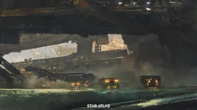 Star Atlas Themed Space Wallpaper 4K 3840x2159 Hd, Star, Atlas, Themed, Desktop, Wallpaper, Featuring, Futuristic, Spacecraft, Industrial, Structures, Sci‑fi, Gray, Ultrawide, 4K