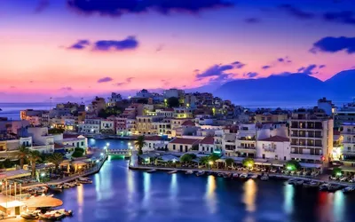 Colorful Coastal City Abstract Wallpaper 4K 1920x1200 Colorful, Coastal, City, At, Dusk, With, Waterfront, Houses, Man-made, Harbor, Reflected, Calm, Brown, White, Ultrawide, Full HD