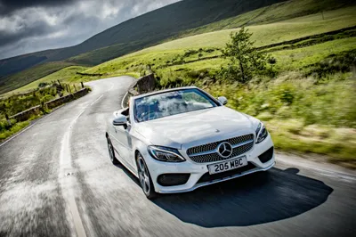 Dreamy White Wallpaper Abstract Wallpaper 4K 4096x2730 White, Mercedes-benz, C-class, Driving, On, A, Winding, Road, Through, Green, Hills, Captured, Ultrawide, 4K