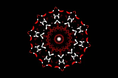 Dreamy Abstract Wallpaper Black/Dark Wallpaper 4K 1920x1271 Abstract, Artistic, Red-and-white, Mandala, On, A, Black, Field, Desktop, Gray, Ultrawide, Full HD