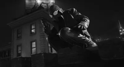 Black White Quad Spider Man Black/Dark Wallpaper 4K 3967x2140 Black-and-white, 2k, Quad, Hd, Desktop, Wallpaper, Of, Spider-man, Noir, 2026, Show, Crouched, Gray, Ultrawide, 4K