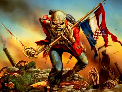 Dynamic Iron Maiden Iconic Wallpaper 4K, Abstract category