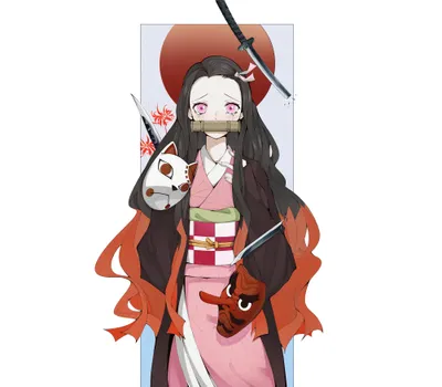 Nezuko Kamado Demon Animals Wallpaper 4K 4012x3508 Hd, Desktop, Wallpaper, Featuring, Nezuko, Kamado, From, Demon, Slayer, Kimetsu, Yaiba, Depicted, White, Square, 4K