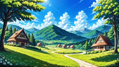 Quad Vibrant Outdoor Nature Wallpaper 4K 2560x1440 2k, Quad, Hd, Pc, Desktop, Wallpaper, Vibrant, Outdoor, Village, Beneath, Bright, Blue, Ultrawide, QHD