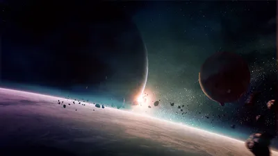 Serene Sci Wallpaper Space Wallpaper 4K 1920x1080 Hd, Pc, Desktop, Wallpaper, Background, Sci, Fi, Space, Scene, Planet, Horizon, White, Gray, Ultrawide, Full HD