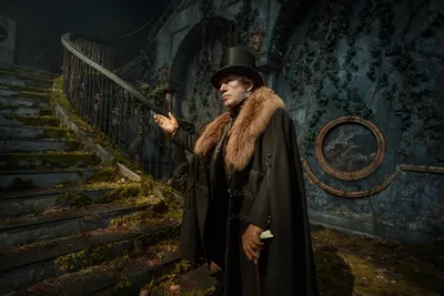 Dark Gothic Wallpaper Abstract Wallpaper 4K 6000x4000 Gothic, Scene, From, The, Movie, Frankenstein, (2025):, Fur-collared, Man, Top, Hat, Brown, Black, Landscape, 4K
