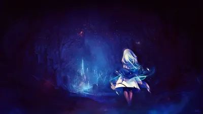 Anime Girl Mystical Nature Wallpaper 4K 1920x1080 Hd, Desktop, Wallpaper, Featuring, An, Anime, Girl, In, Mystical, Blue, Forest, Beautifully, Brown, Ultrawide, Full HD