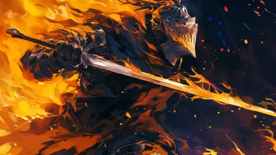 Golden Anime Wallpaper Games Wallpaper 4K 2912x1632 Hd, Desktop, Wallpaper, Featuring, An, Anime-style, Illustration, From, Video, Game, Dark, Souls, Orange, Yellow, Brown, Ultrawide, QHD