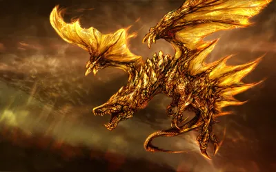 Majestic Golden Dragon Soars Fantasy Wallpaper 4K 1920x1200 A, Majestic, Golden, Dragon, Soars, Through, Dramatic, Sky, Showcasing, Intricate, Scales, Powerful, Brown, Ultrawide, Full HD