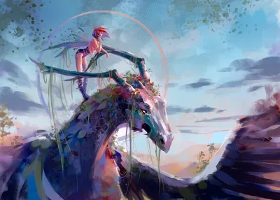Vibrant Fantasy Majestic Dragon Fantasy Wallpaper 4K 2898x2070 A, Vibrant, Fantasy, Hd, Desktop, Wallpaper, Featuring, Majestic, Dragon, Rider, Scene, Showcases, White, Gray, Landscape, QHD