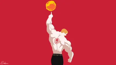 Vivid Escanor Wallpaper Minimal Wallpaper 4K 1920x1080 Hd, Wallpaper, Of, Escanor, From, The, Seven, Deadly, Sins, Anime, Featuring, Him, Red, White, Ultrawide, Full HD