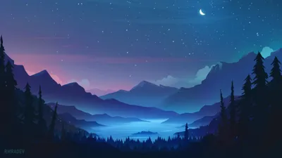 Bright Artistic Wallpaper Space Wallpaper 4K 3840x2160 Artistic, Hd, Desktop, Wallpaper:, Featuring, A, Serene, Mountain, Landscape, Under, Starry, Night, Brown, Ultrawide, 4k