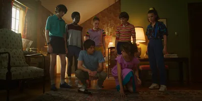 Stranger Things Season Core Nature Wallpaper 4K 7040x3520 5k, Ultra, Hd, Stranger, Things, Season, 3, Desktop, Core, Group, Kids, Teens, Brown, Ultrawide, 4K