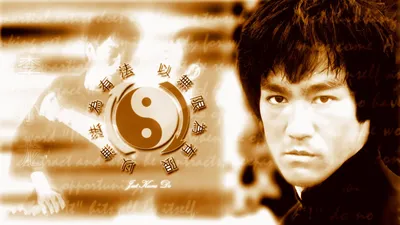 Radiant Bruce Wallpaper Abstract Wallpaper 4K 1920x1080 Hd, Desktop, Wallpaper, Of, Bruce, Lee, Featuring, An, Intense, Portrait, Yin-yang, Symbol, White, Ultrawide, Full HD