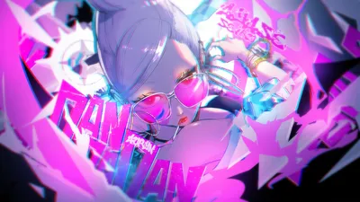 Dreamy Anime Wallpaper Abstract Wallpaper 4K 1920x1080 Hd, Anime, Desktop, Wallpaper, Featuring, Seiko, Ayase, From, Dandadan, Vibrant, Neon, Pink, White, Gray, Ultrawide, Full HD