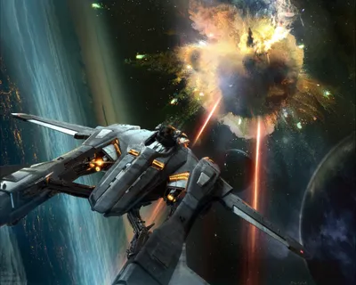 Sleek Explosion Wallpaper Space Wallpaper 4K 2880x2306 Explosion, Spaceship, Space, Video, Game, Star, Citizen, Hd, Desktop, Gray, Square, QHD