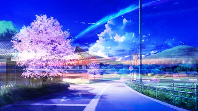 Crisp Anime Wallpaper Nature Wallpaper 4K 1920x1080 Anime-inspired, Hd, Wallpaper, Featuring, A, Tranquil, Fantasy, Scene, Sakura, Trees, Shooting, Star, Red, Ultrawide, Full HD