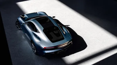 Lynk Amp Hypercar Abstract Wallpaper 4K 3840x2160 Lynk, Co, Gt, Hypercar, In, Metallic, Blue, Amp, Top-down, View, Dramatic, White, Ultrawide, 4K