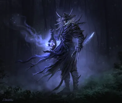 Dark Dark Wallpaper Black/Dark Wallpaper 4K 1920x1616 A, Dark, Fantasy, Hd, Wallpaper, Depicts, Menacing, Samurai, Warrior, Holding, Glowing, Skull, Brown, Square, Full HD