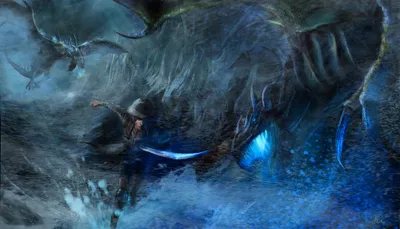 Dark Fantasy Anime Art Fantasy Wallpaper 4K 2000x1147 A, Dark, Fantasy, Hd, Wallpaper, Featuring, Anime-style, Art, Dragon), Warrior, Intense, Stormy, Pink, Gray, Ultrawide, Full HD