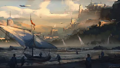 Serene City Wallpaper World Wallpaper 4K 1920x1080 City, Sailing, Sci, Fi, Landscape, Desktop, White, Ultrawide, Full HD