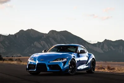 Blue Supra Sports Vehicle Open Cars Wallpaper 4K 6240x4160 Blue, Toyota, Supra, Sports, Vehicle, On, An, Open, Road, Rugged, Mountains, Behind, White, Landscape, 4K