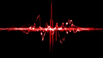 Abstract Red Electric Waveform Pulse Black/Dark Wallpaper 4K 1920x1080 Abstract, Red, Electric, Waveform, Pulse, Across, A, Black, Field, Desktop, Pink, Ultrawide, Full HD
