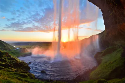 Crisp Seljalandsfoss Wallpaper Nature Wallpaper 4K 2048x1356 Hd, Wallpaper, Of, Seljalandsfoss, Waterfall, In, Iceland, Capturing, Stunning, Sunrise, Sunset, Filtering, Gray, Ultrawide, Full HD