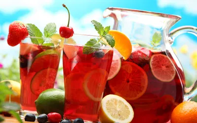 Crisp Refreshing Wallpaper Abstract Wallpaper 4K 2560x1600 Hd, Pc, Desktop, Wallpaper, Showing, Refreshing, Red, Fruit, Drink, Berries, Citrus, Slices, White, Ultrawide, QHD