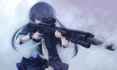 Anime Character Holding M16 Rifle Abstract Wallpaper 4K 2067x1240 Hd, Desktop, Wallpaper, Featuring, An, Anime, Character, Holding, M16, Rifle, Amidst, Misty, White, Ultrawide, Full HD