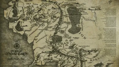 Fantasy Detailed Vintage Fantasy Wallpaper 4K 1920x1080 Hd, Fantasy, Desktop, Wallpaper, Featuring, A, Detailed, Vintage-style, Map, Middle-earth, Lord, Rings, Gray, Ultrawide, Full HD