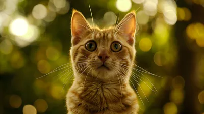 Calm Adorable Wallpaper Animals Wallpaper 4K 2912x1632 Hd, Desktop, Wallpaper:, Featuring, An, Adorable, Orange, Tabby, Cat, Striking, Eyes, Against, White, Brown, Ultrawide, QHD