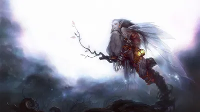 Radiant Fantasy Wallpaper Fantasy Wallpaper 4K 1920x1080 Hd, Fantasy, Pc, Desktop, Wallpaper, Featuring, A, Mystical, Fairy, Perched, Branch, Alongside, White, Ultrawide, Full HD