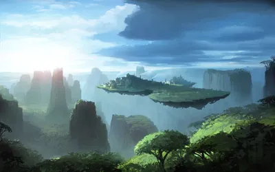 Breathtaking Fantasy Landscape Floating Islands Fantasy Wallpaper 4K 1680x1050 A, Breathtaking, Fantasy, Landscape, Featuring, Floating, Islands, And, Lush, Greenery, Captured, Vibrant, White, Ultrawide