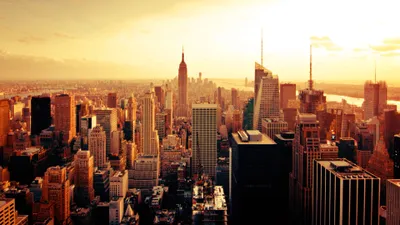 Skyline City Building Man World Wallpaper 4K 3840x2160
