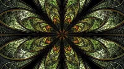 Abstract Fractal Pattern Overlapping Abstract Wallpaper 4K 2000x1122 Hd, Pc, Desktop, Wallpaper, Featuring, An, Abstract, Fractal, Pattern, Intricate, Overlapping, Green, Gray, Brown, Ultrawide, Full HD