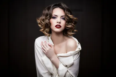 Woman Styled Curly Black/Dark Wallpaper 4K 5616x3744