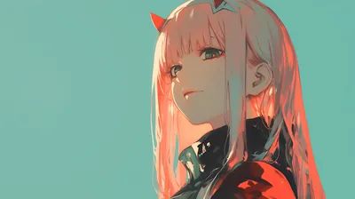 Zero Two Darling Franxx Anime Abstract Wallpaper 4K 3840x2152 Zero, Two, From, Darling, In, The, Franxx, Anime, Aesthetic, Close-up, Pink, Gray, Ultrawide, 4K