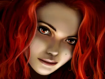 Dark Fantasy Wallpaper Fantasy Wallpaper 4K 1600x1200 Hd, Desktop, Wallpaper, Featuring, A, Fantasy-themed, Woman, With, Striking, Red, Hair, Intense, Gray, Landscape
