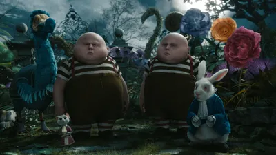 Characters Movie Alice Wonderland Abstract Wallpaper 4K 1920x1080 Hd, Pc, Desktop, Wallpaper, Featuring, Characters, From, The, Movie, Alice, Wonderland, 2010, White, Gray, Ultrawide, Full HD