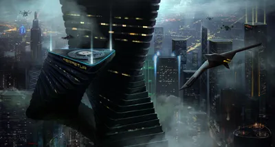 Sci Cityscape Towering Futuristic Buildings World Wallpaper 4K 3000x1610 A, Stunning, Sci-fi, Cityscape, Featuring, Towering, Futuristic, Buildings, Illuminated, Vibrant, Lights, Flying, Gray, White, Ultrawide, QHD